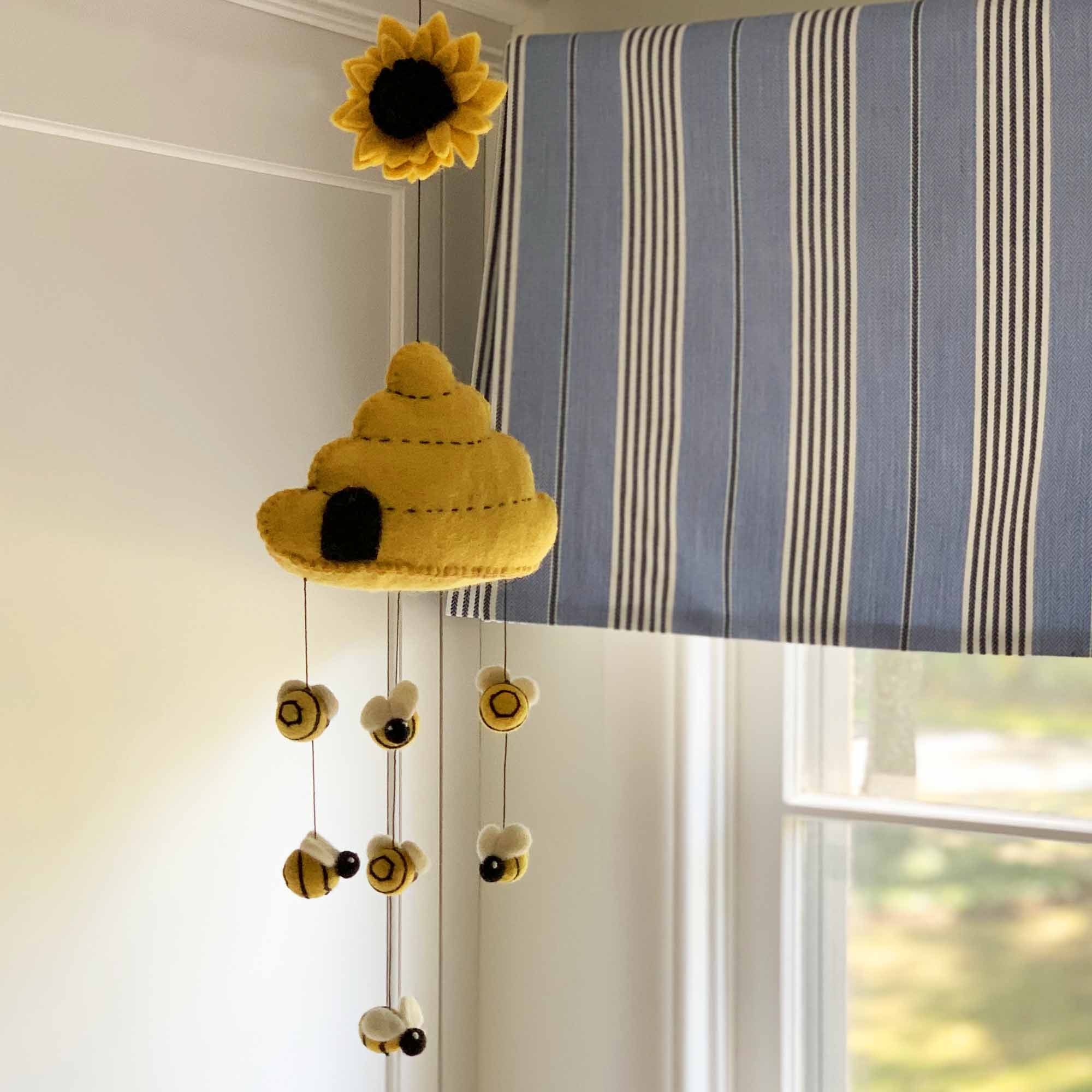 Bee Hive Baby Nursery Felt Mobile
