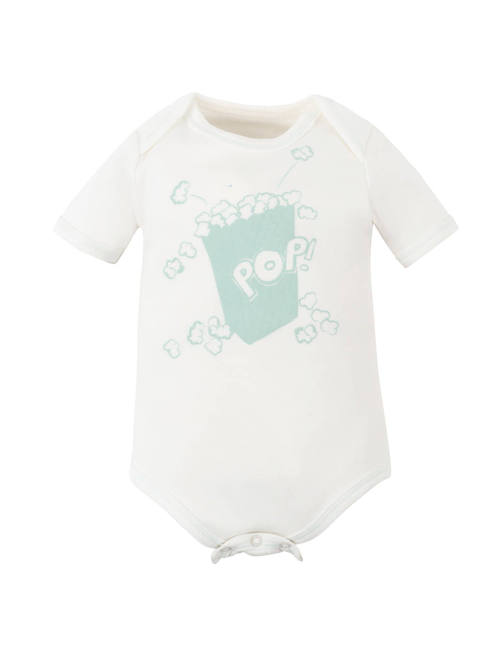 Organic Graphic Bodysuit, "Popcorn Print"