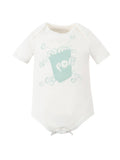 Organic Graphic Bodysuit, "Popcorn Print"