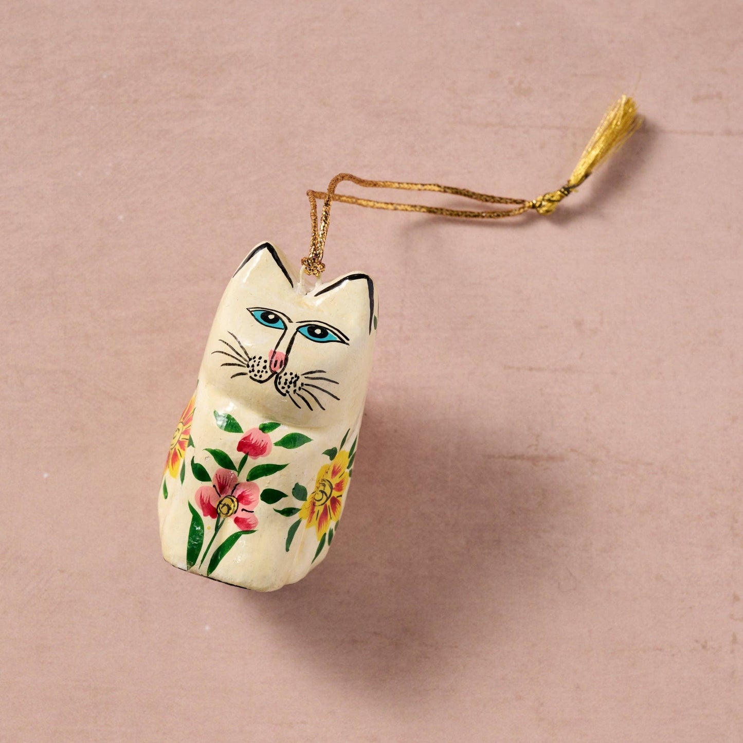 Junipar Paper Mache Cat Ornament