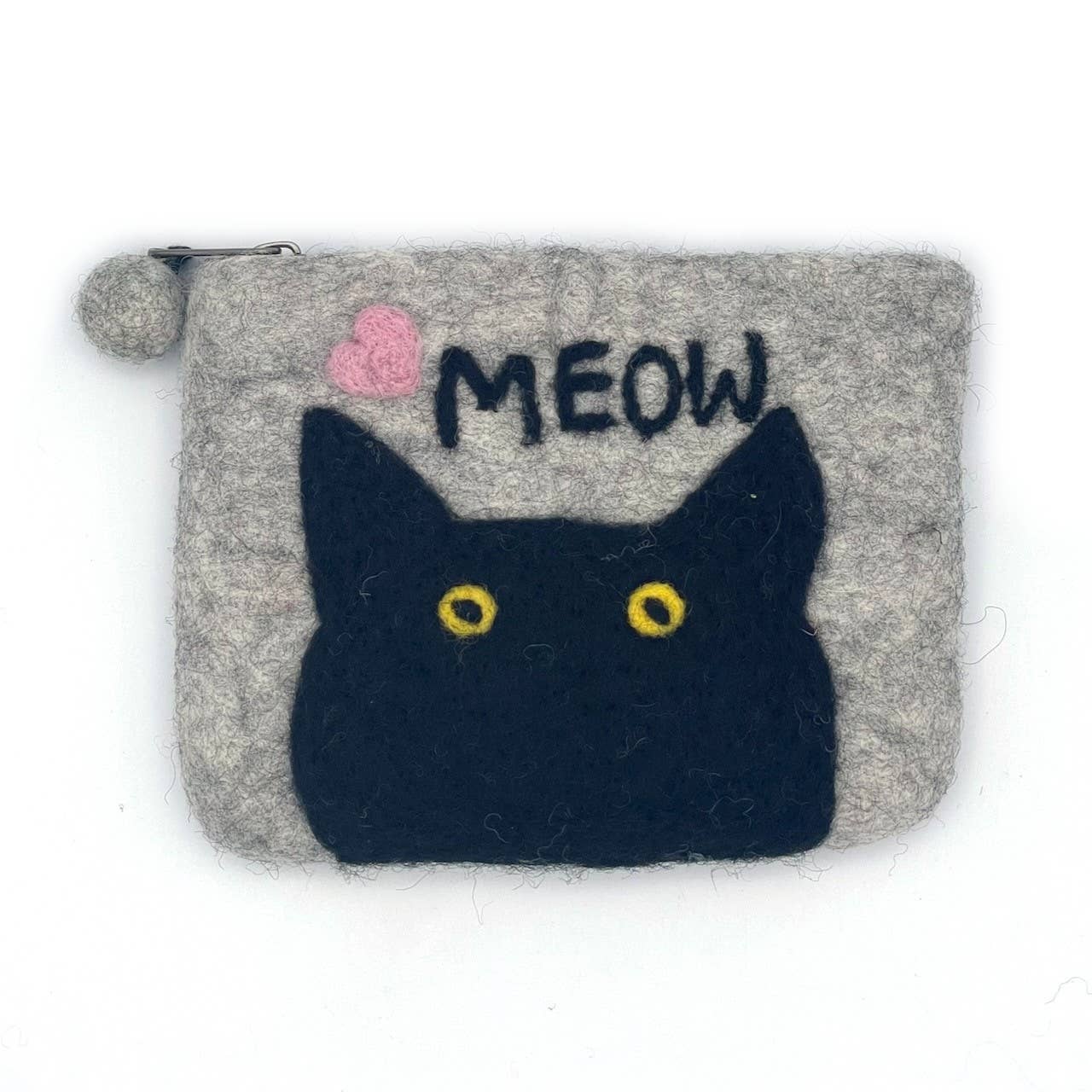 "Cat's Meow" Felt Coin Purse