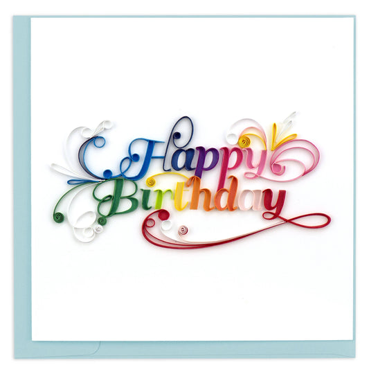 Quilled Greeting Card, "Happy Birthday"