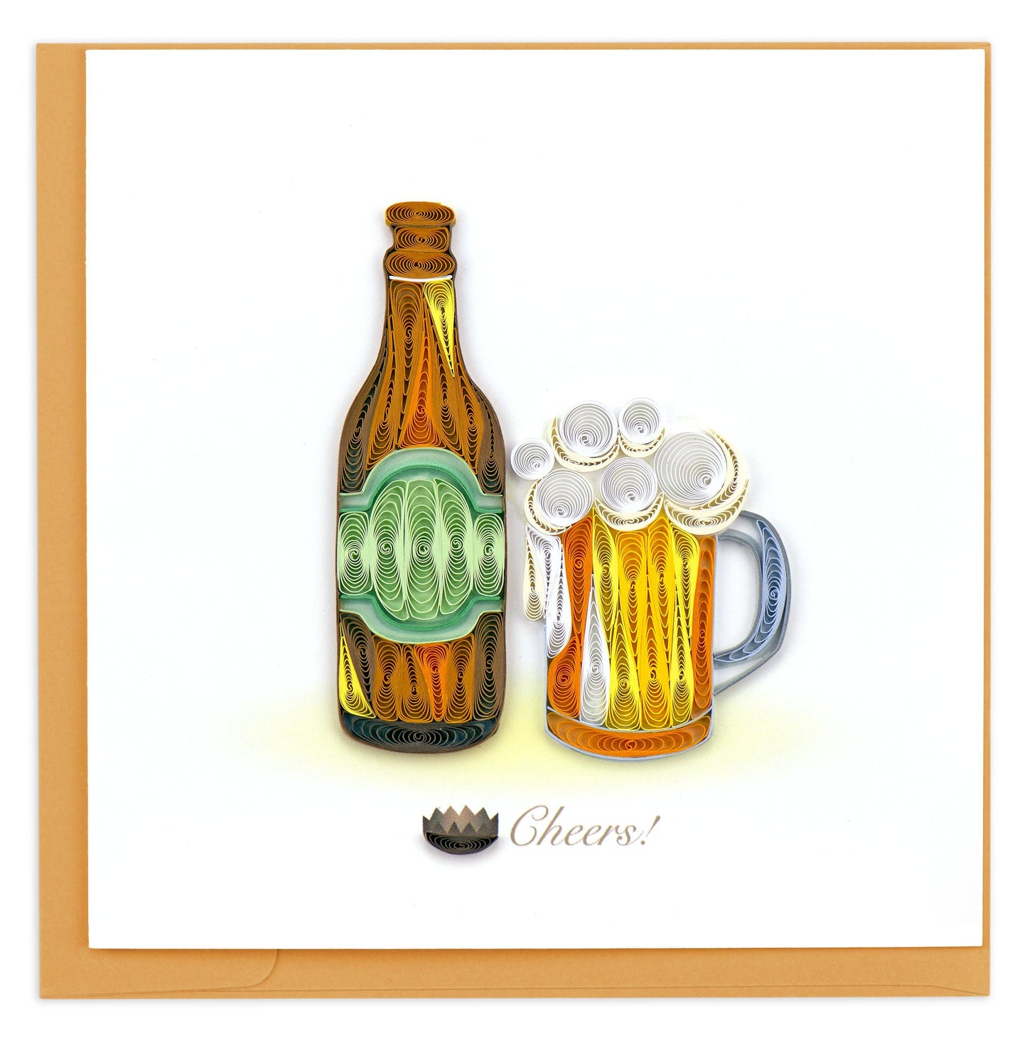 Quilled Greeting Card, "Birthday Beer"