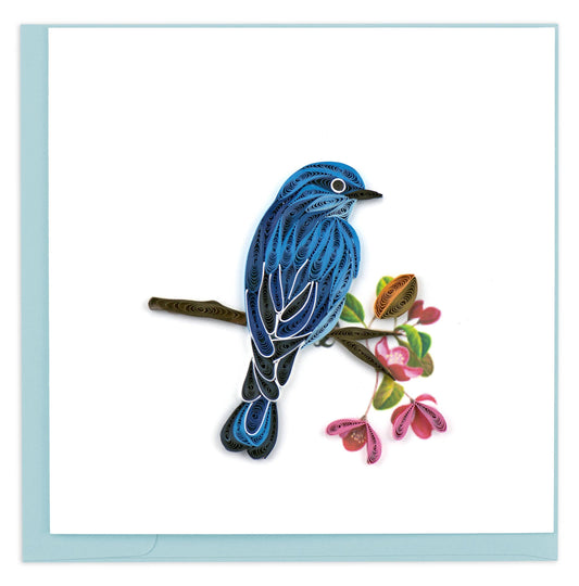 Quilled Greeting Card, "Mountain Bluebird"