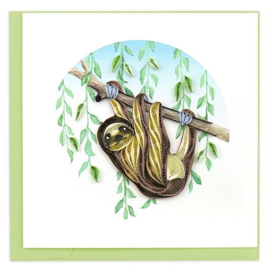 Quilled Greeting Card, "Sloth"