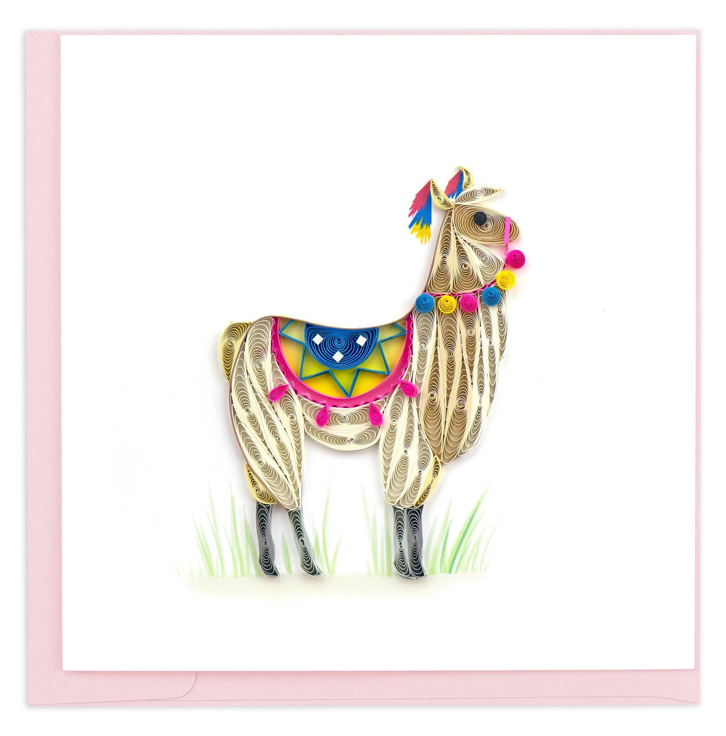 Quilled Greeting Card, "Llama"