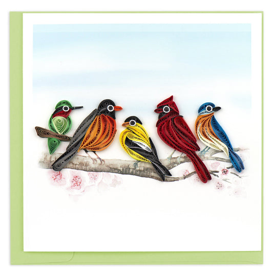 Quilled Greeting Card, "Songbirds"