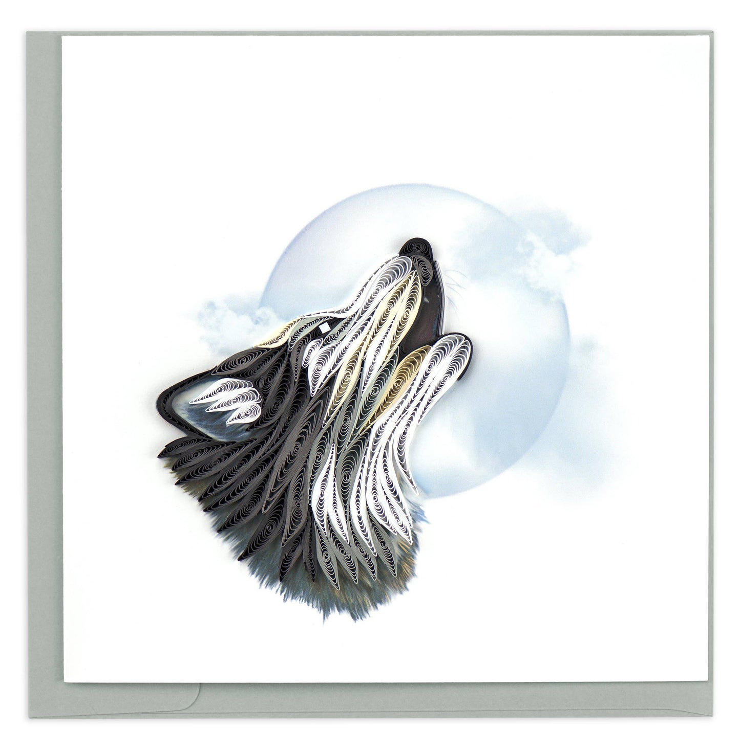 Quilled Greeting Card, "Wolf"