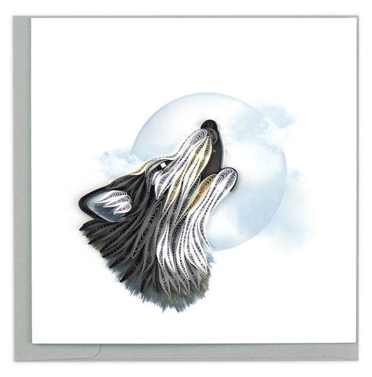 Quilled Greeting Card, "Wolf"