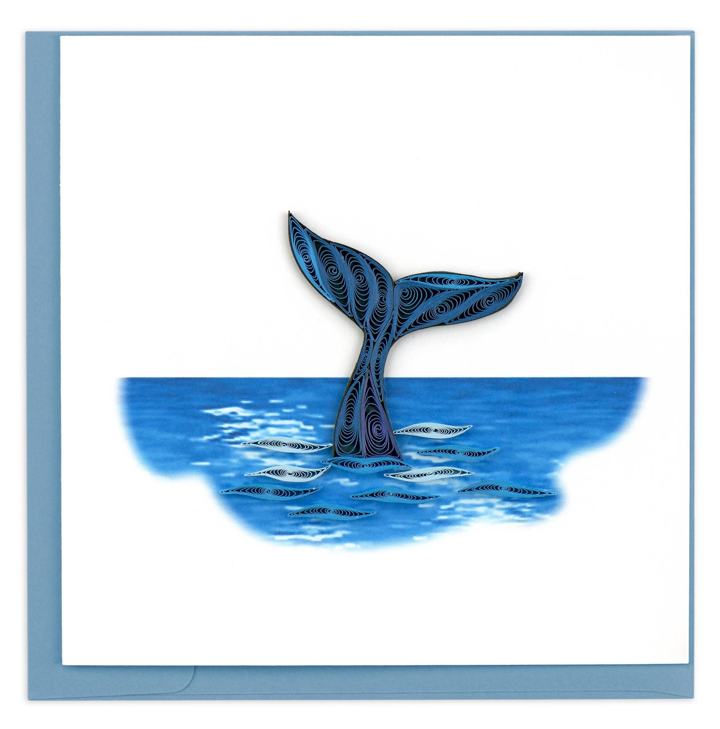 Quilled Greeting Card, "Whale Tail"