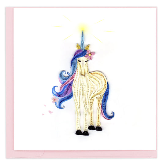 Quilled Greeting Card, "Unicorn"