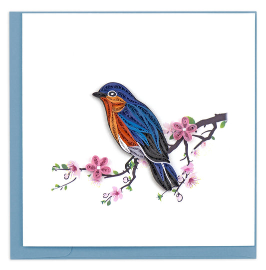 Quilled Greeting Card, "Bluebird"