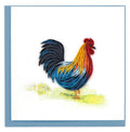 Quilled Greeting Card, "Colorful Rooster"