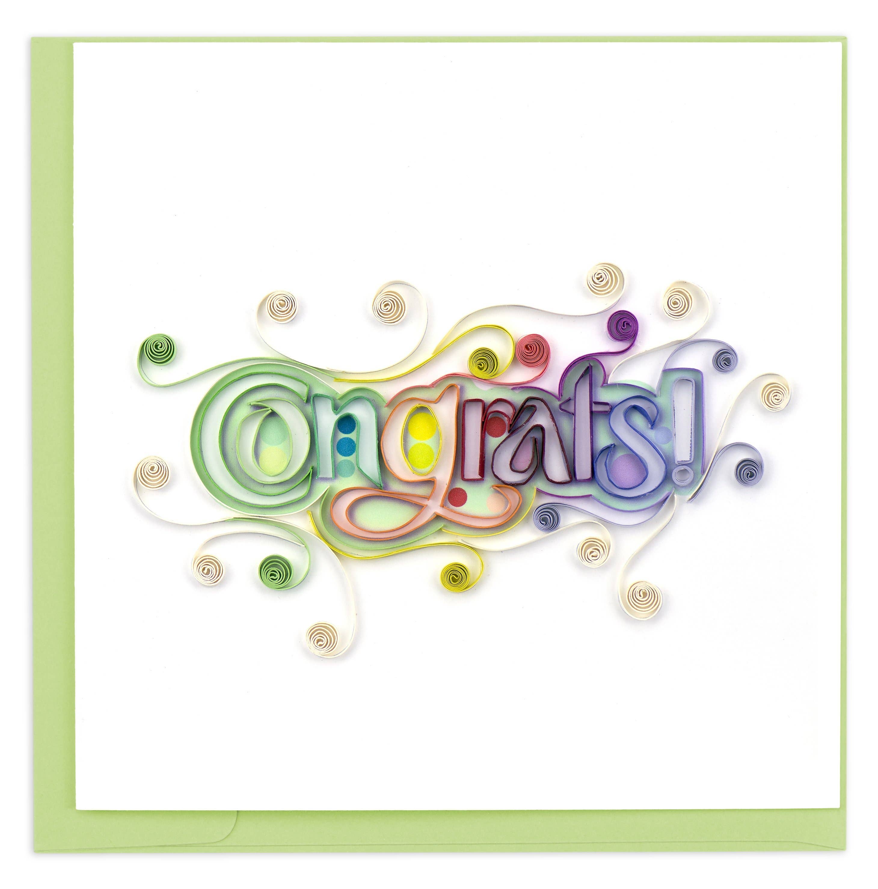 Quilled Greeting Card, "Congrats"