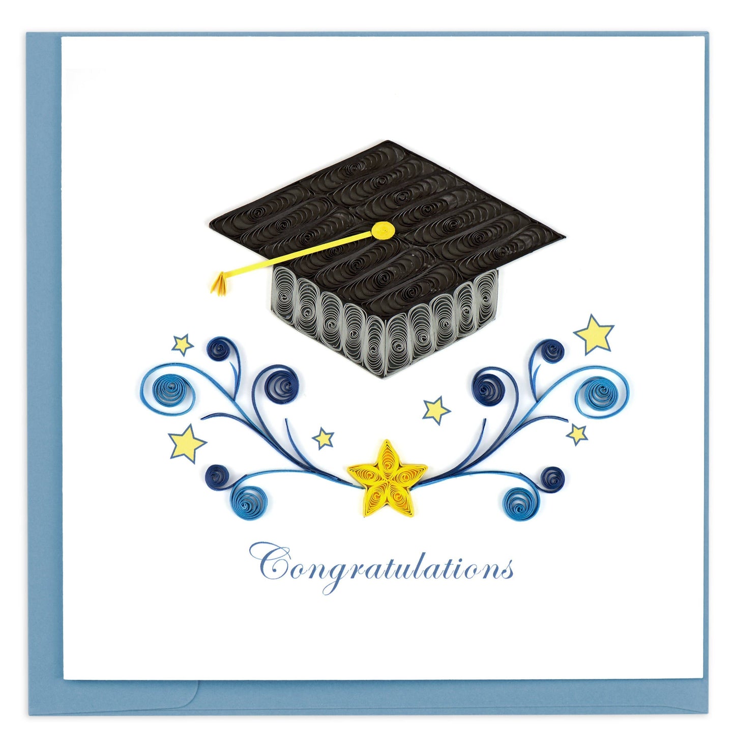 Quilled Greeting Card, "Graduation Congrats"