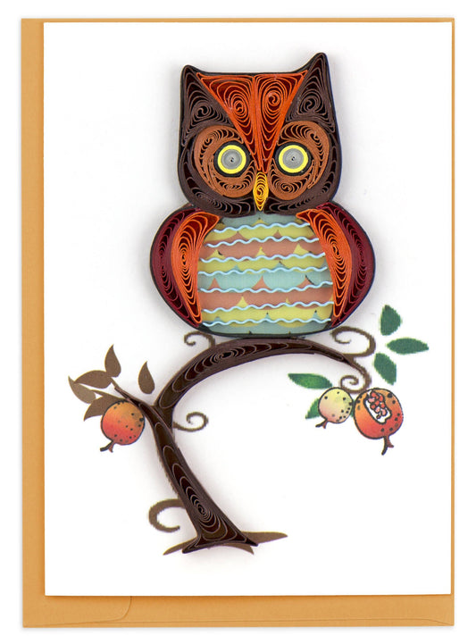 Quilled Gift Enclosure, "Colorful Owl"