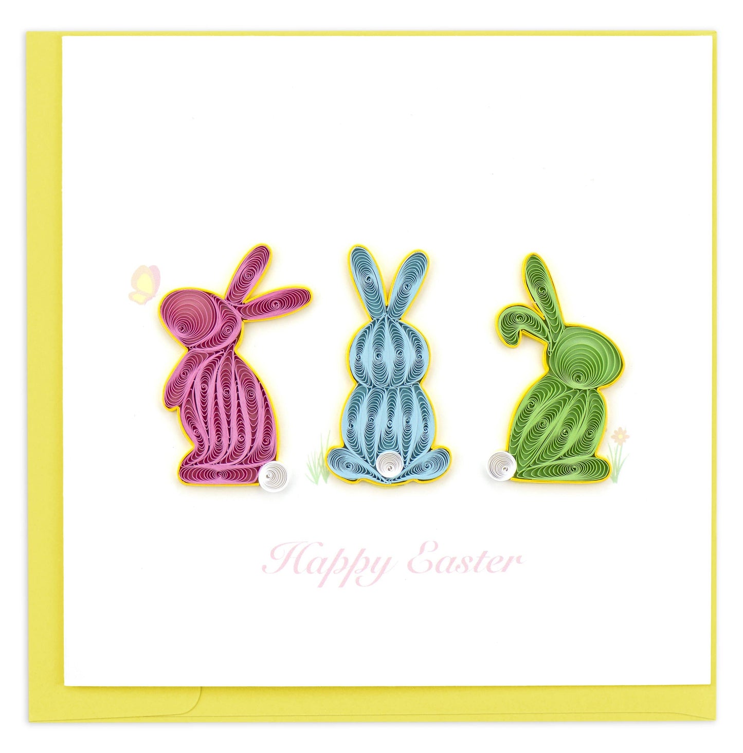 Quilled Greeting Card, “Easter Bunnies”
