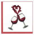Quilled Greeting Card, "A Toast to Love"