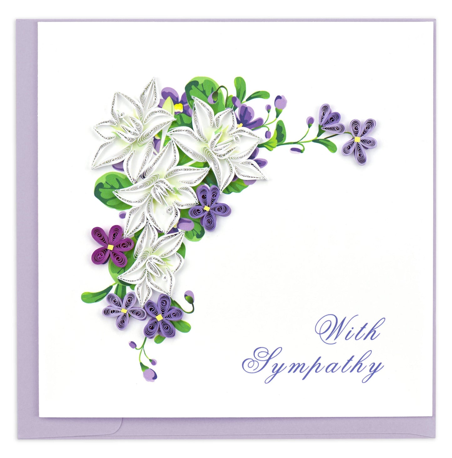 Quilled Greeting Card, "Flower Sympathy"