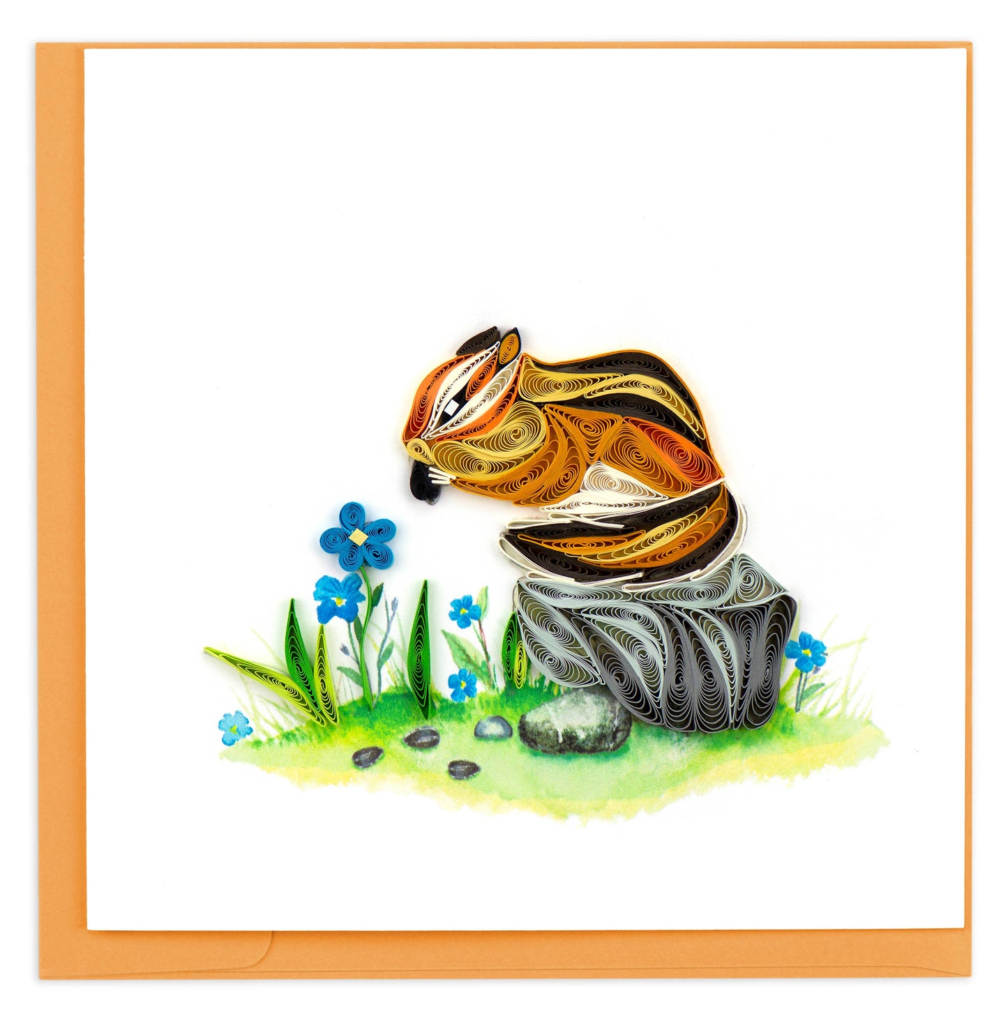 Quilled Greeting Card, "Chipmunk"