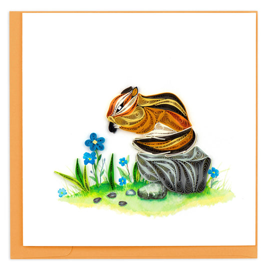 Quilled Greeting Card, "Chipmunk"