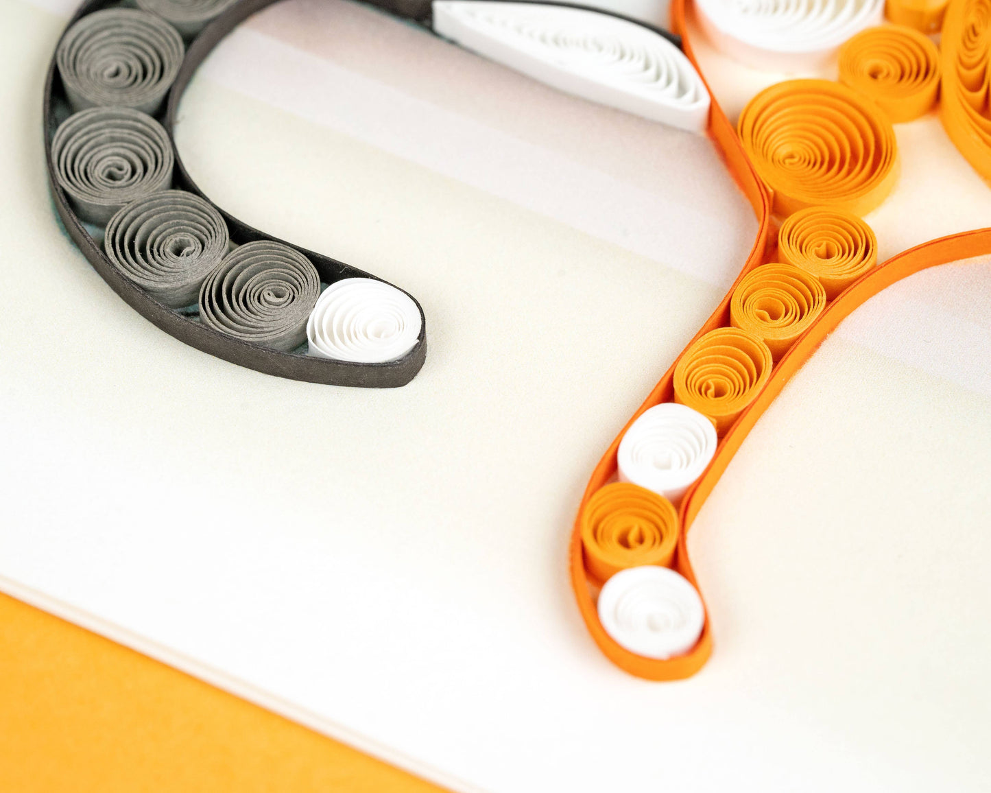 Quilled Greeting Card, "Two Cats"