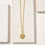 Necklace, Sunburst Moonstone Pendant