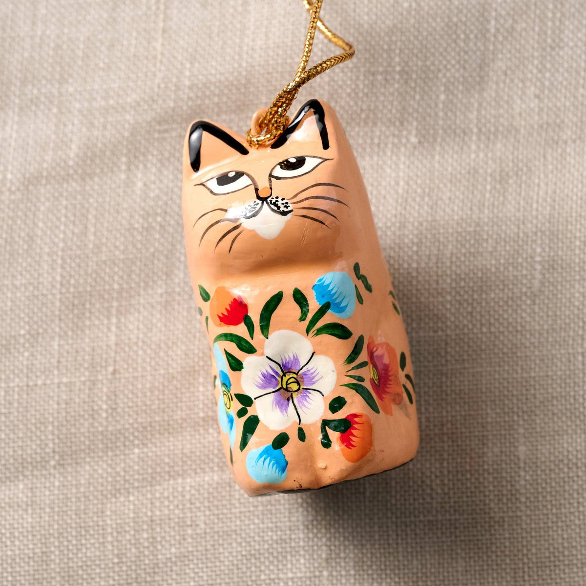 Parisi Paper Mache Cat Ornament
