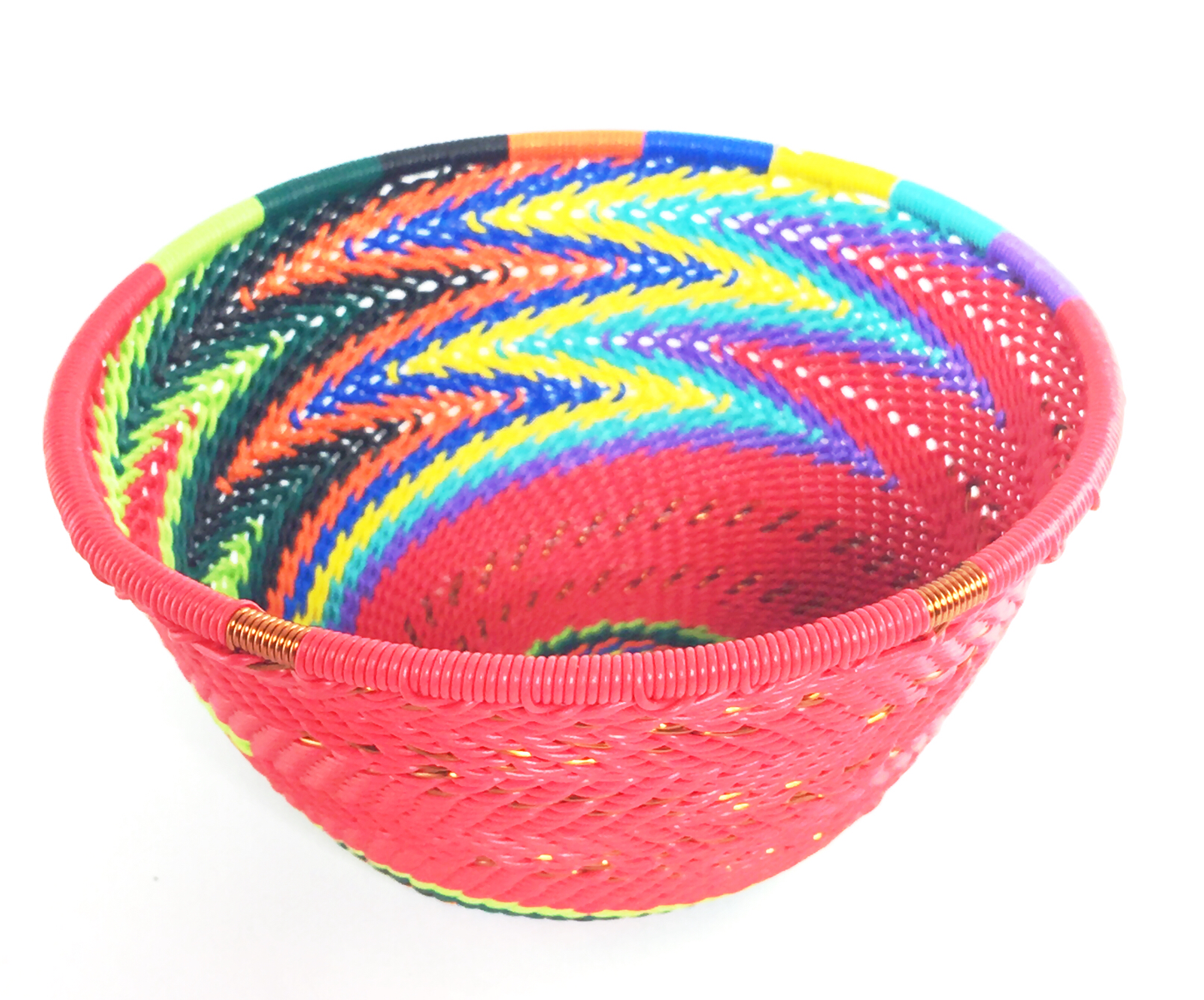 Small Round Zulu Wire Basket, Assorted Colors
