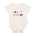 Organic Graphic Bodysuit, "Love My Grandma"