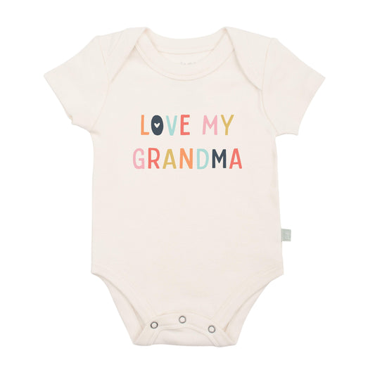 Organic Graphic Bodysuit, "Love My Grandma"