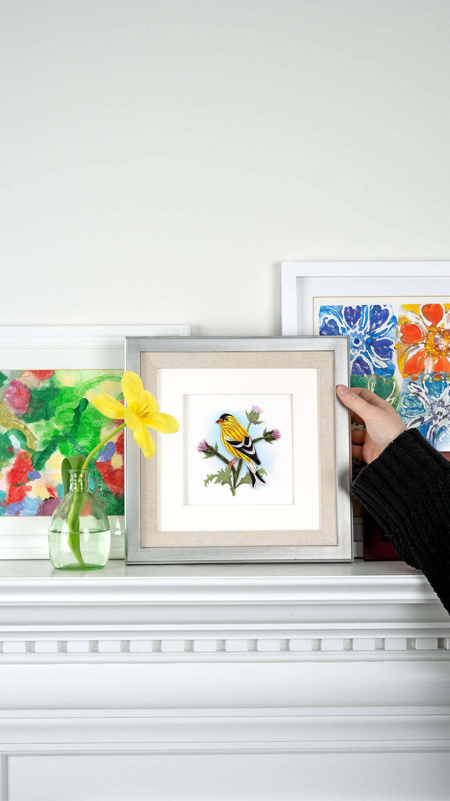 Quilled Greeting Card, "American Goldfinch"