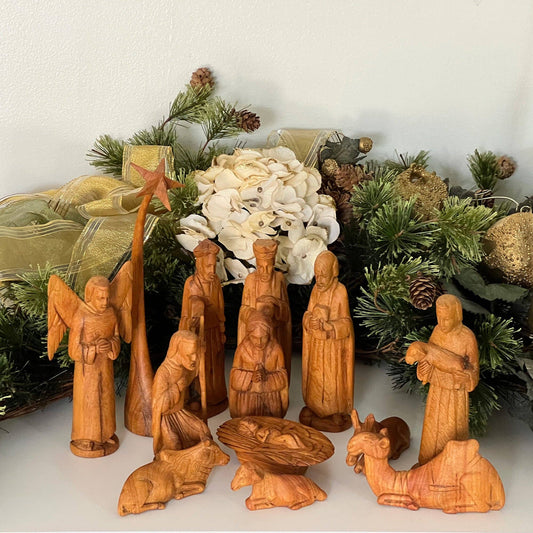 Wild Wood Nativity Set, 13 pieces