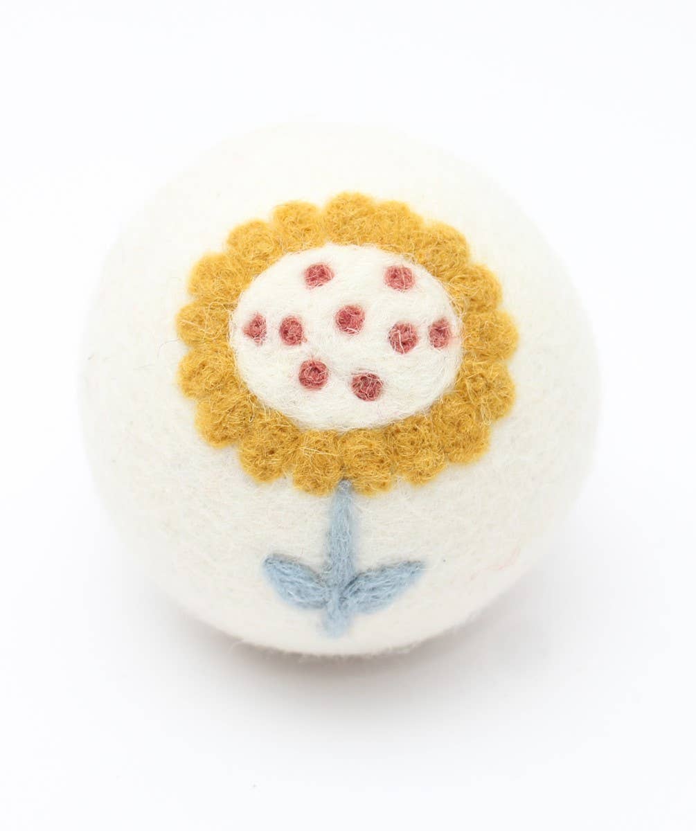 Eco Wool Dryer Balls, "Flowers"