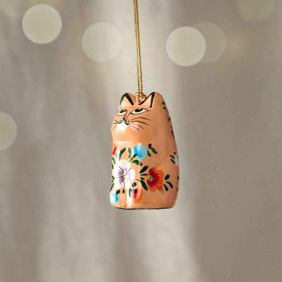 Parisi Paper Mache Cat Ornament