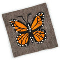 Monarch Butterfly on Gray Square Felt Trivet