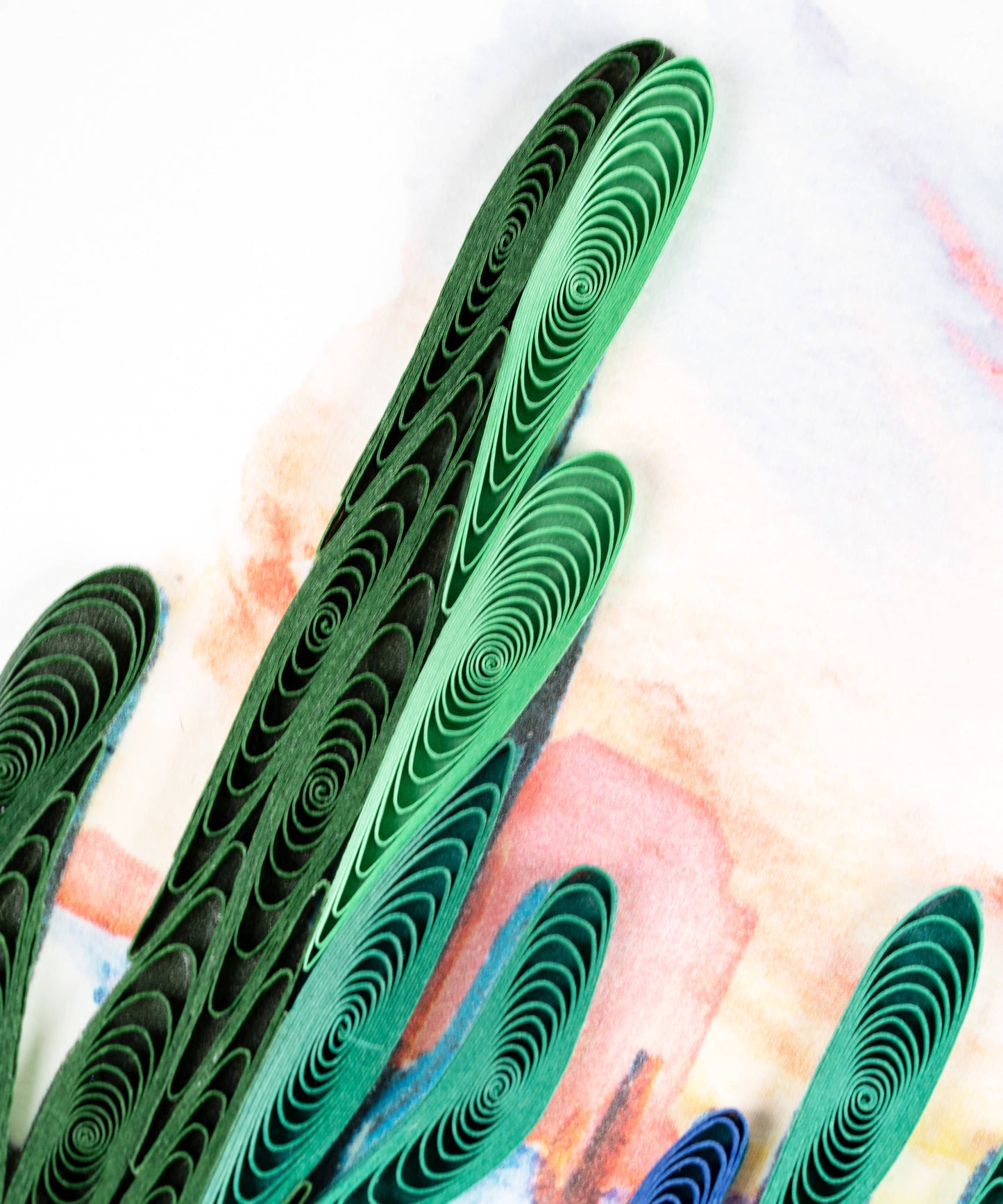 Quilled Greeting Card, "Desert Landscape"