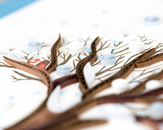 Quilled Greeting Card, “Winter Tree”