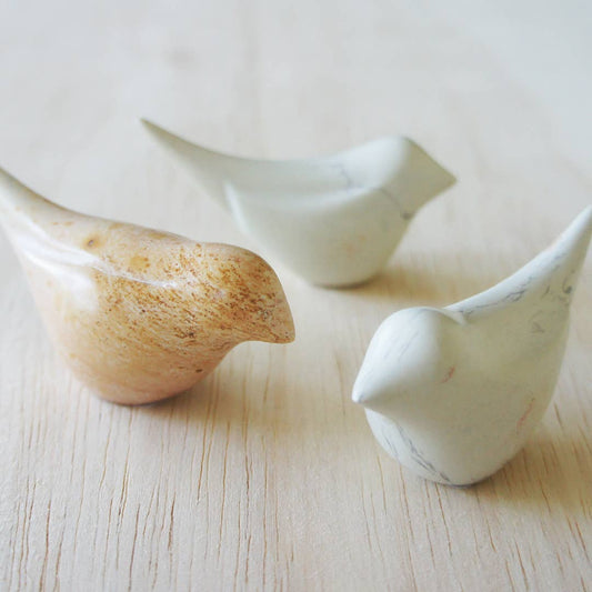 Natural Carved Stone Birds