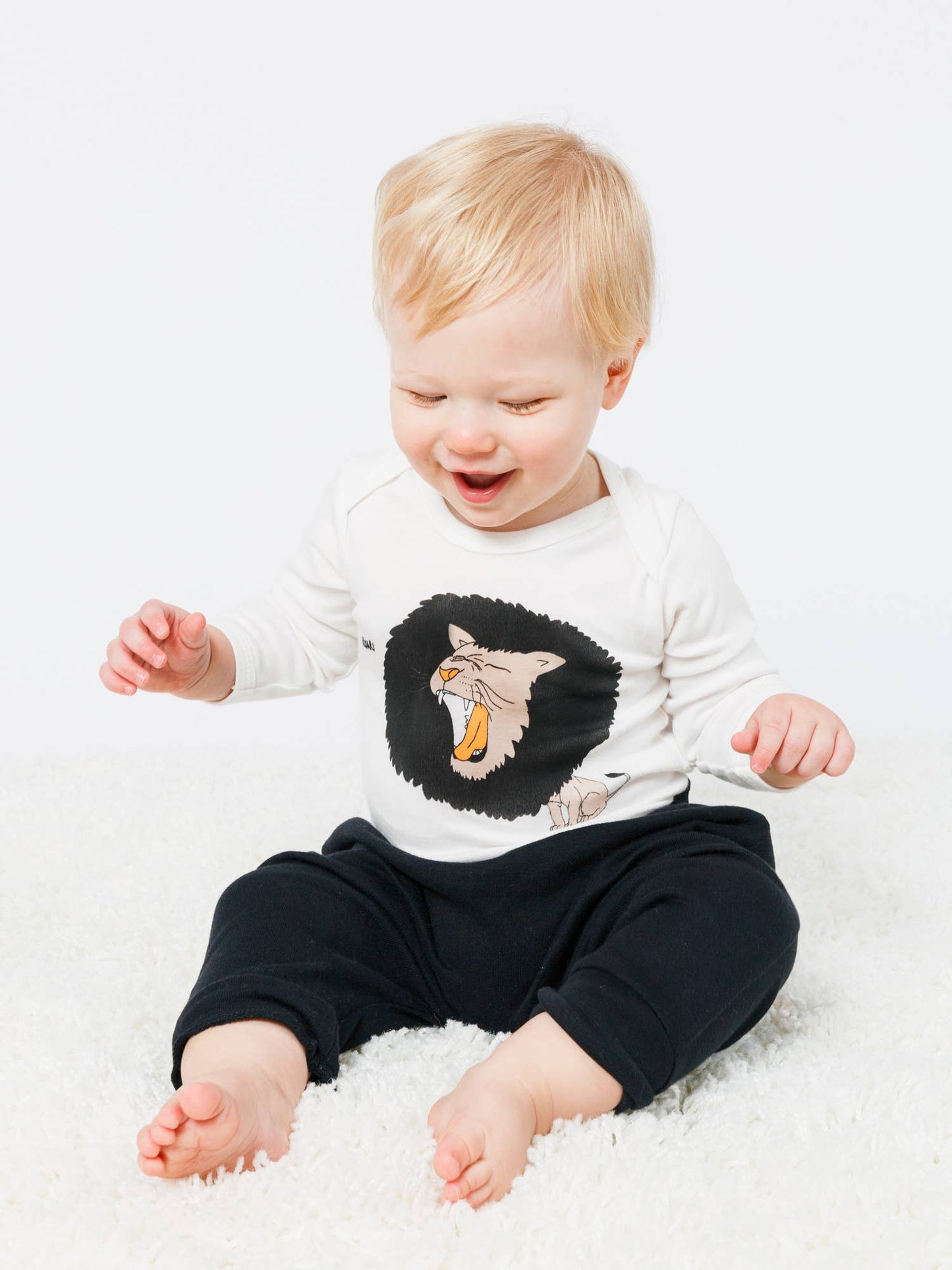 Organic Graphic Bodysuit, "Roar Lion"