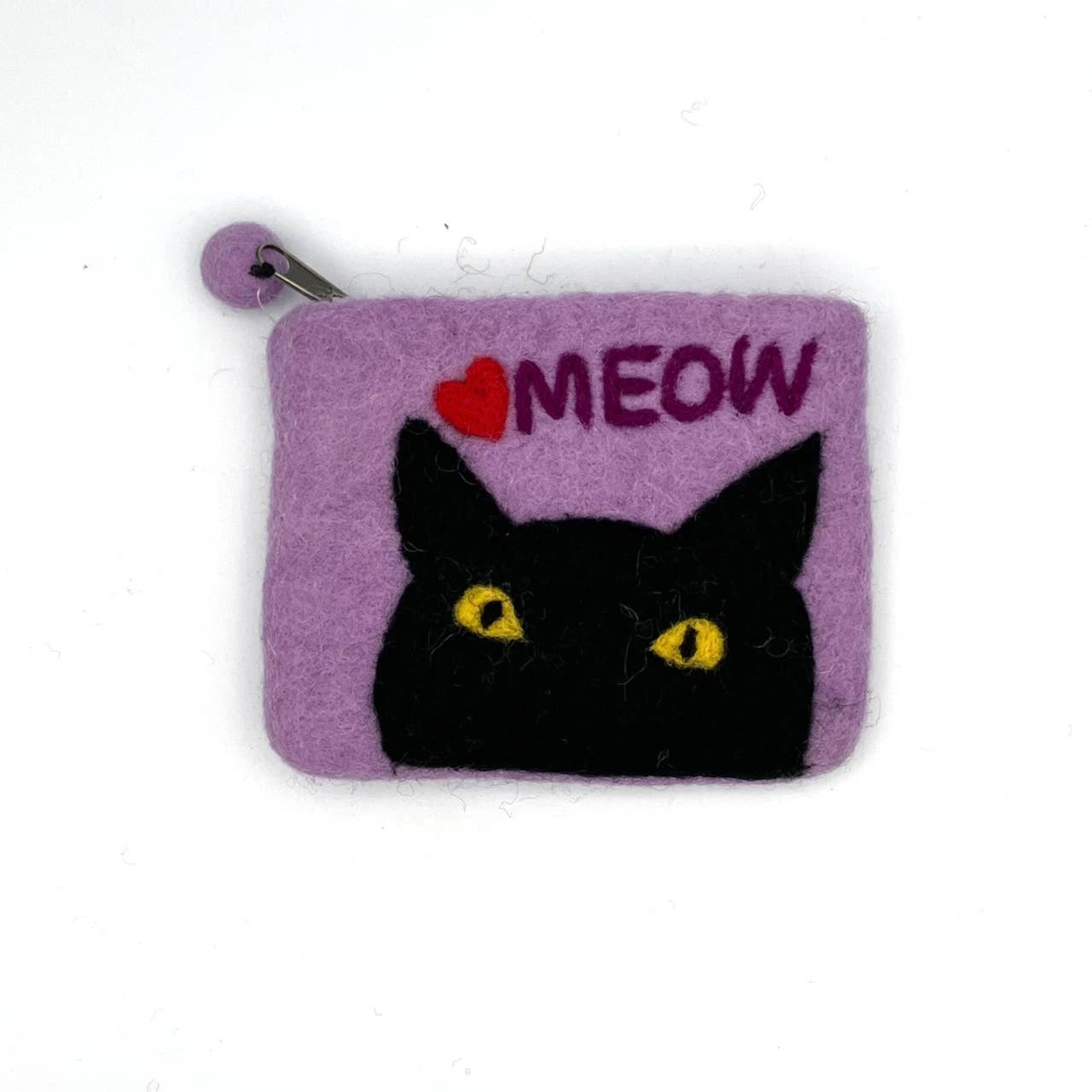 "Cat's Meow" Felt Coin Purse