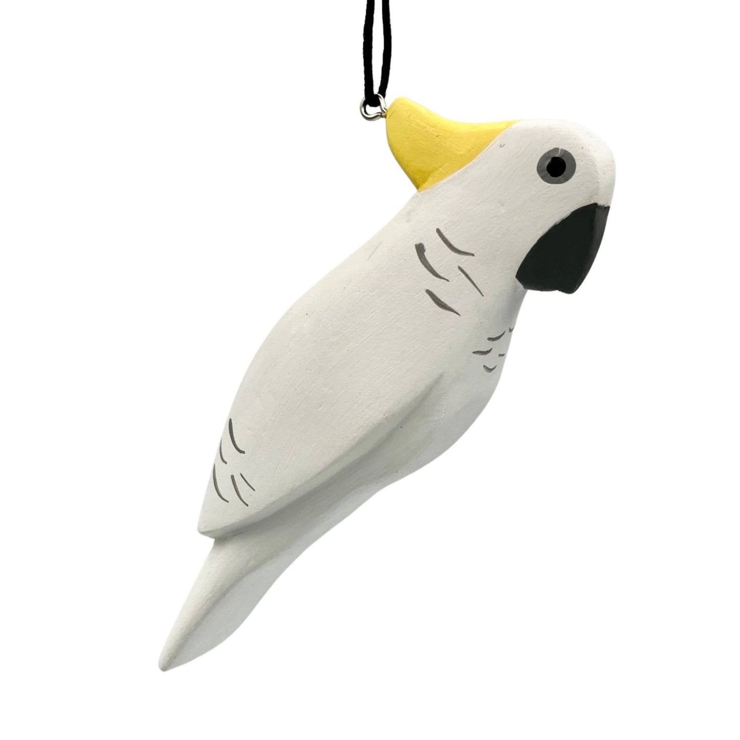 Sulphur-Crested Cockatoo Balsa Ornament