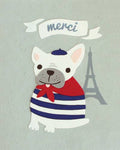 Recycled Papr Cards, "Merci Bulldog"