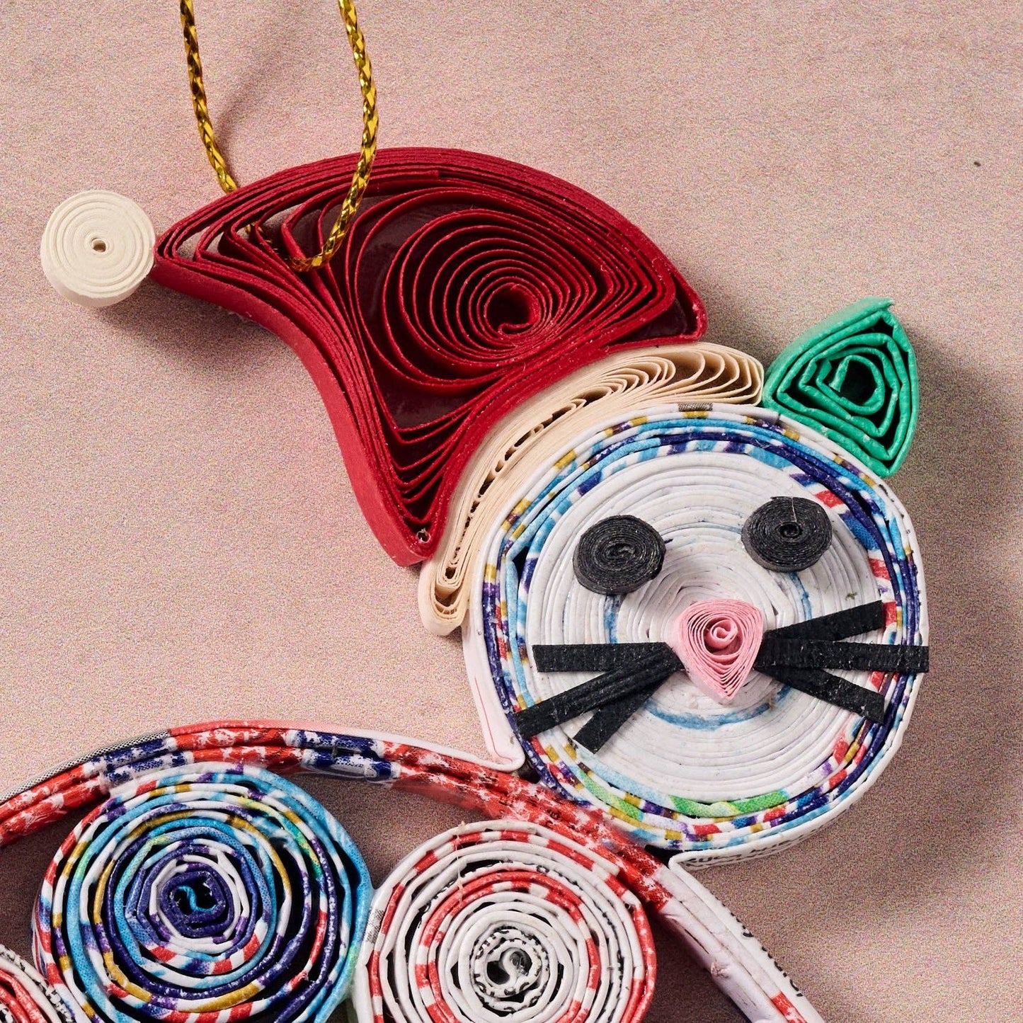 Cabo Quilled Cat Ornament