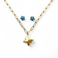Butterfly and Flower Kids Jewelry Set