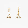Cherry Charm Hoop Earrings
