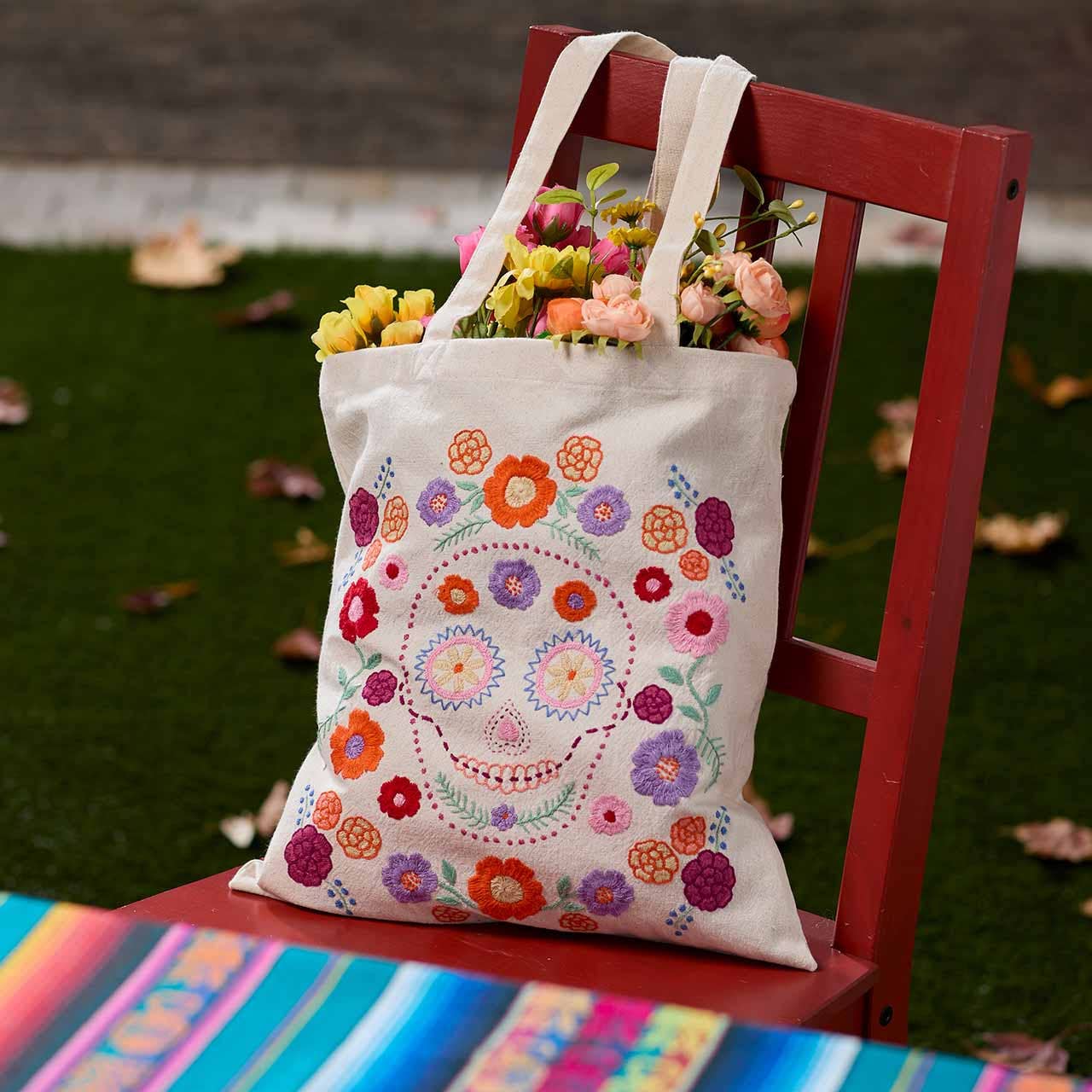 Floracion Embroidered Tote Bag