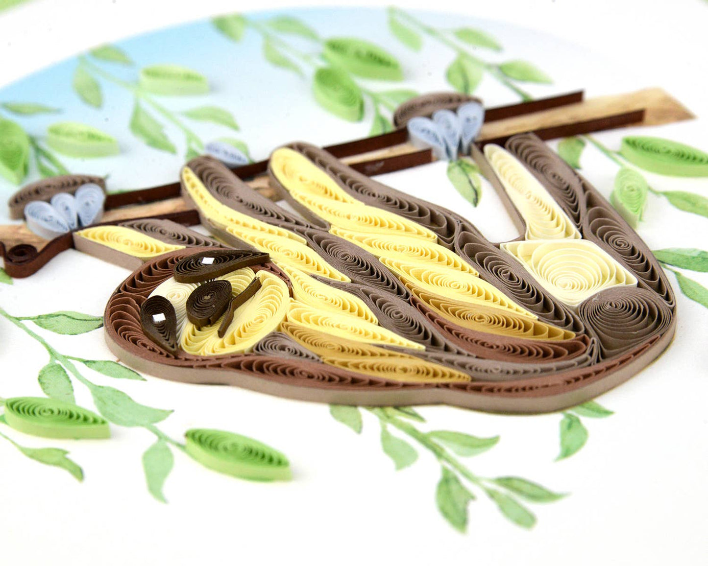 Quilled Greeting Card, "Sloth"