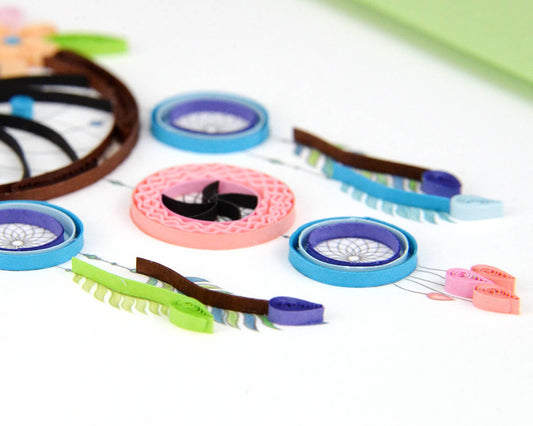 Quilled Greeting Card, "Dreamcatcher"