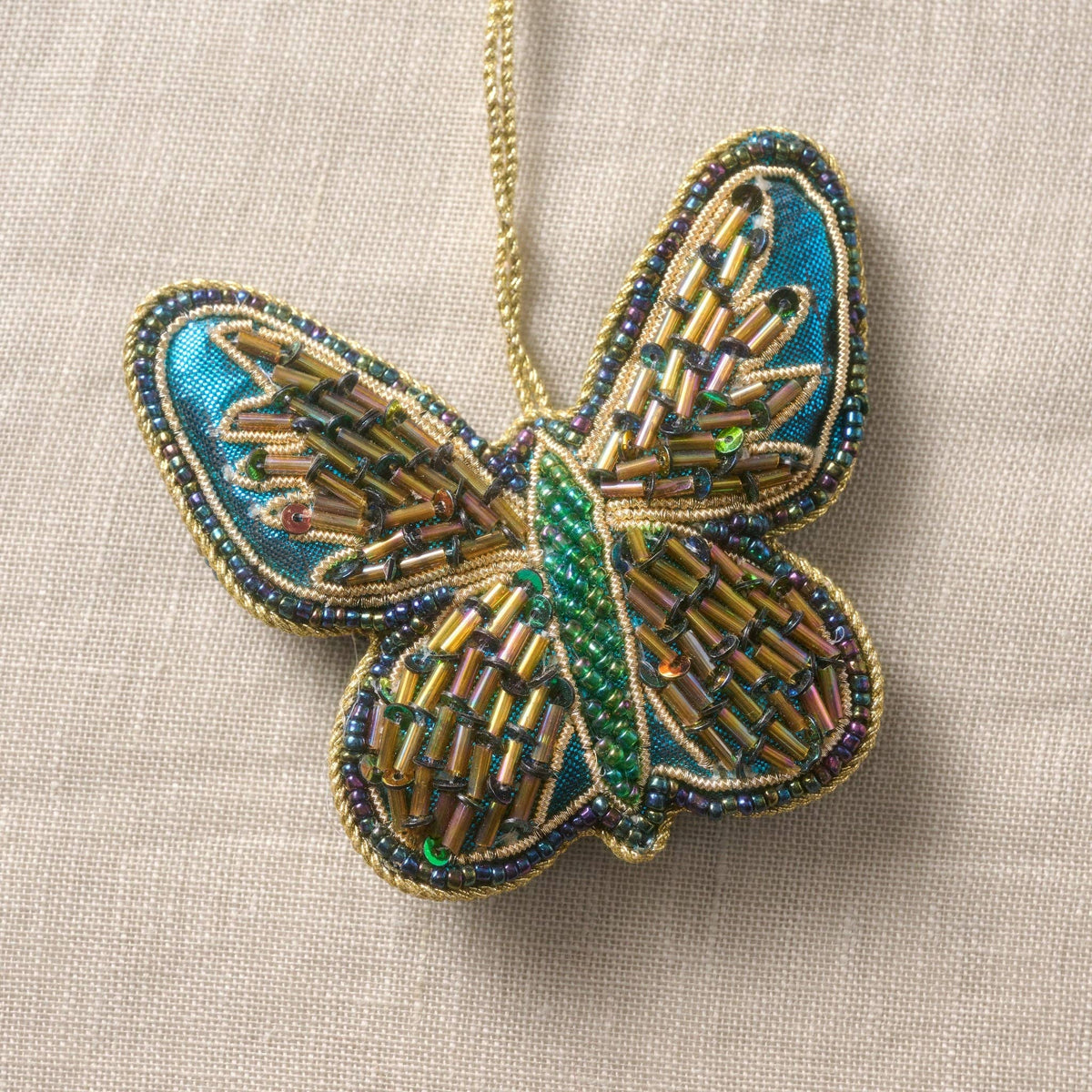 Arvi Beaded Ornament - Butterfly